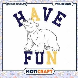 Cute Polar Bear Have Fun PNG