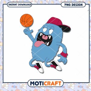 Cute Monster PNG Basketball Design