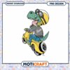 Cute Dino Scooter PNG Design 2 Cute Dino Scooter PNG Design