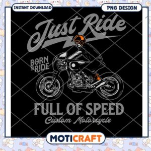 Custom Motorcycle PNG Just Ride