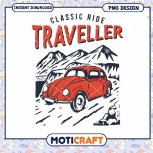 Classic Car PNG Vintage Travel Design