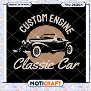 Classic Car PNG Custom Engine Design