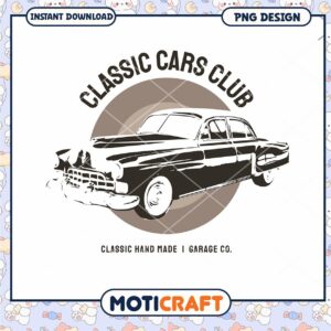 Classic Car Club PNG Design