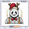 Christmas Panda PNG Design Download
