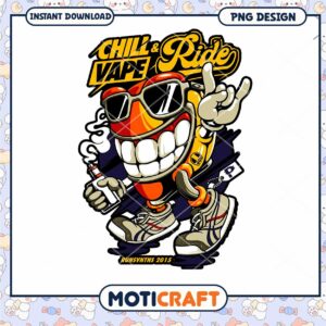 Chill Vape Ride PNG Design