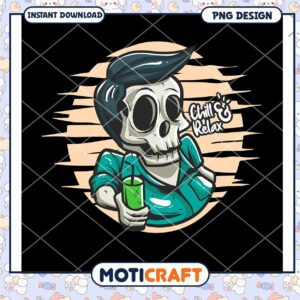 Chill Skull PNG Design