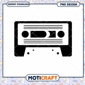 Cassette Tape PNG Design Instant Download