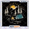 Camping PNG Design Sunset Scene 1 Camping PNG Design Sunset Scene