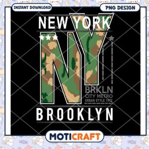 Camouflage NY Brooklyn PNG Design