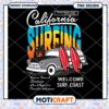 California Surfing PNG Design