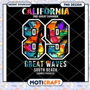 California Summer Beach PNG Design