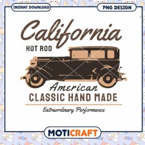 California Hot Rod PNG Design