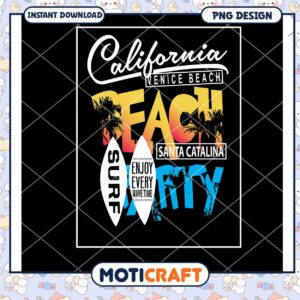 California Beach Party Surf PNG Design