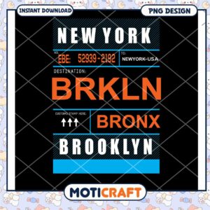 Brooklyn NYC Luggage Tag PNG Design