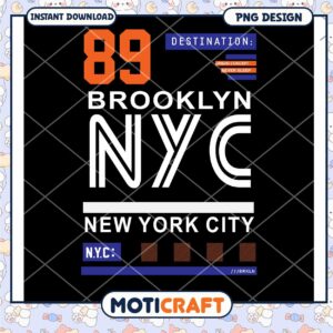 Brooklyn NYC PNG Design 89 Instant Download