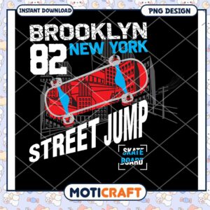 Brooklyn 82 Skateboard PNG Design