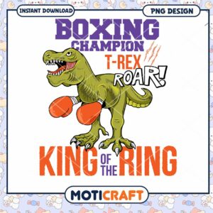 Boxing T Rex PNG King of the Ring