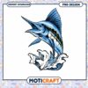 Blue Marlin PNG Design Instant Download