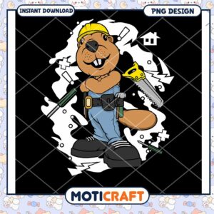 Beaver Carpenter PNG Design