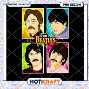Beatles PNG Design Instant Download