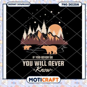 Bear Mountain PNG Design Instant Download