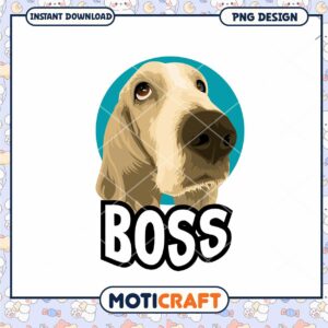 Basset Hound Boss PNG Design