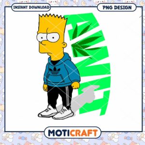 Bart Simpson Weed PNG Design