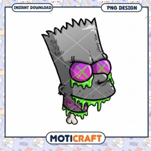 Bart Simpson PNG Graffiti Style Design