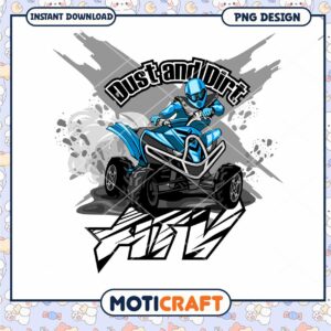 ATV Rider PNG Design, Dust and Dirt