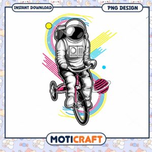 Astronaut Tricycle PNG Design