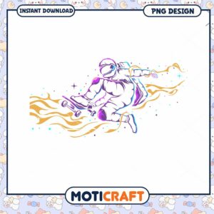 Astronaut Skateboarder PNG Design