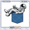 Astronaut in Pocket PNG Design