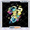 Astronaut Boombox Rocket PNG Design
