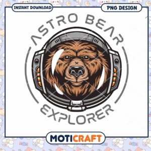 Astro Bear Explorer PNG Design