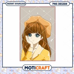 Anime Girl PNG Cute Girl Illustration