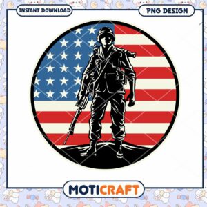 American Soldier PNG Design Download