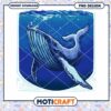 Whale PNG Design Instant Download