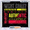West Coast Authentic Style PNG Design