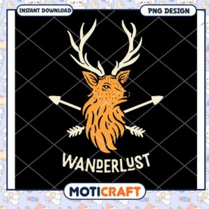 Wanderlust Deer PNG Design