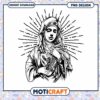 Virgin Mary PNG Design Instant Download