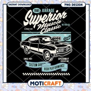 Vintage Muscle Car PNG Design