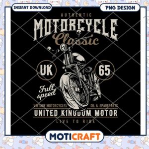 Vintage Motorcycle PNG Design