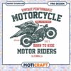 Vintage Motorcycle PNG Design Born to Ride