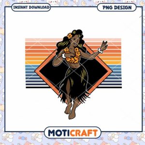 Vintage Hula Dancer PNG Design