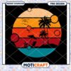 Vintage Beach Sunset PNG Design