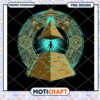 Vintage Alien Pyramid PNG Design for Instant Download