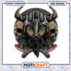 Viking Warrior Skull Axe Design Instant Download PNG Art