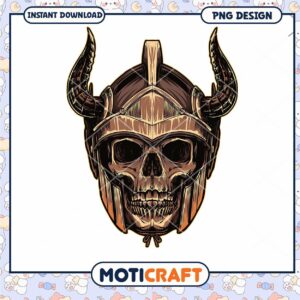Viking Skull Helmet PNG Design