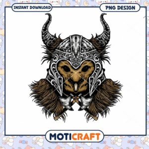 Viking Owl PNG Design Instant Download