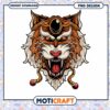 Vibrant Tiger Head PNG Design for Instant Download Art